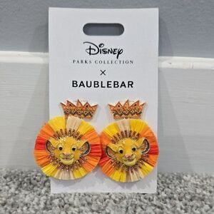 NWT Disney Parks Collection X Baublebar Simba Lion King Dangle Earrings